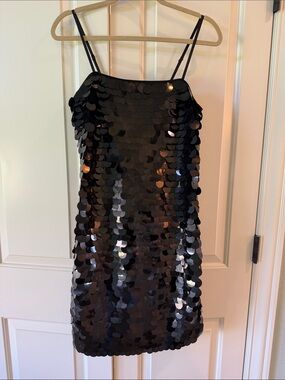 White House Black Market Black Sequin Mini Dress